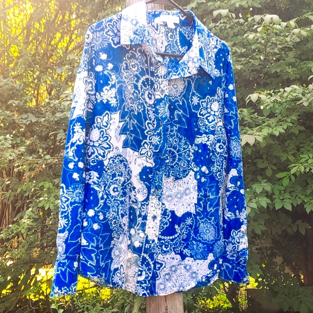 Paisley Print Button Down